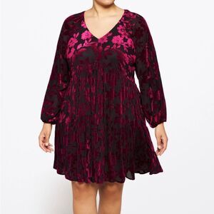 Burnt Velvet A line dress